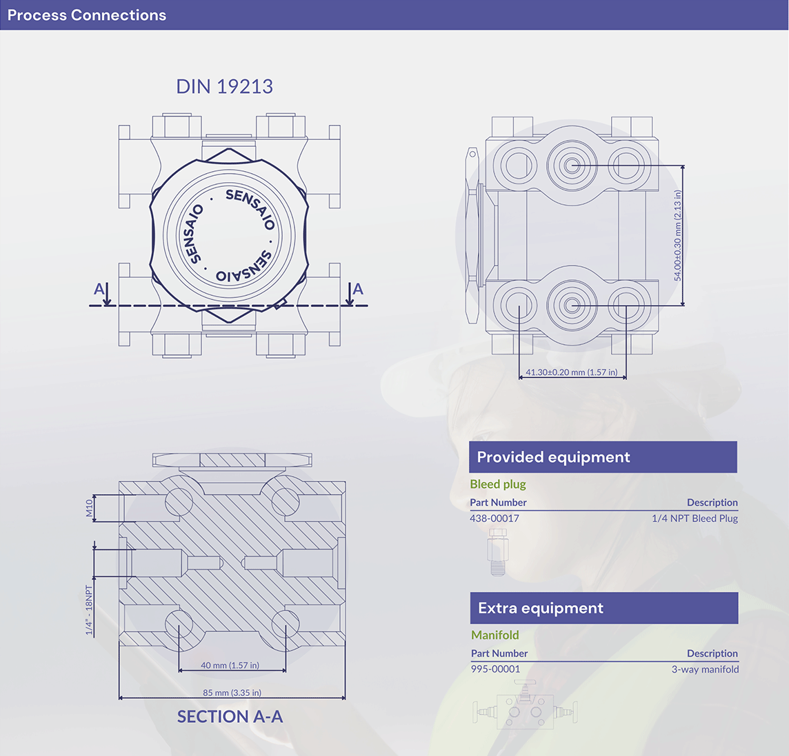 SENSA.iO LoRaWAN Pressure Sensor Connections Data